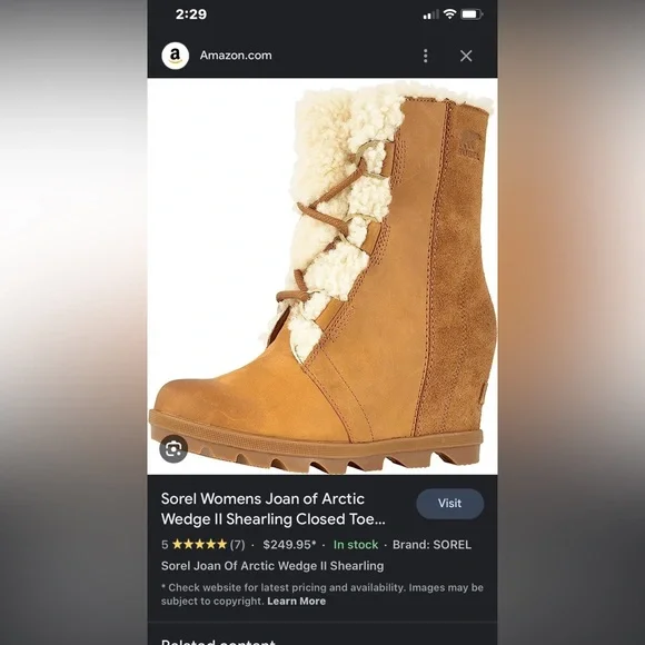 Sorel Wedge Boots, size 9, brand new, never been worn - Picture 6 of 6